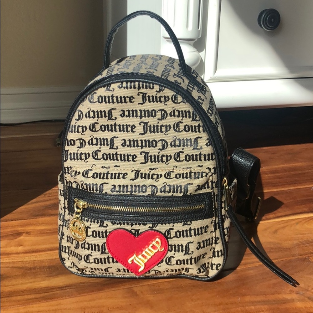 Juicy Couture NEW beige black mini backpack